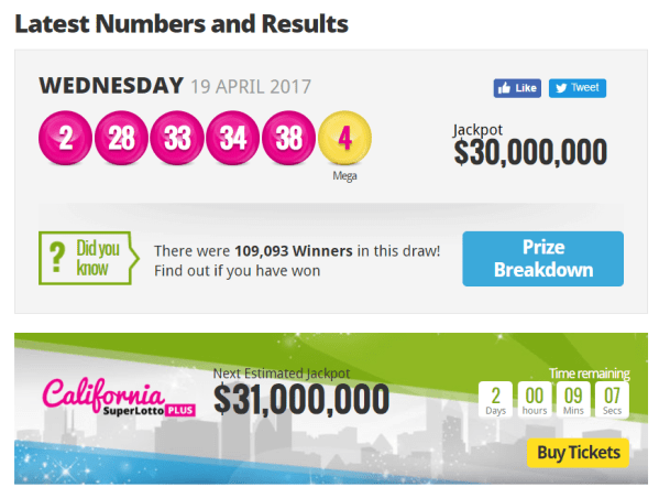 Superlotto plus – california lottery