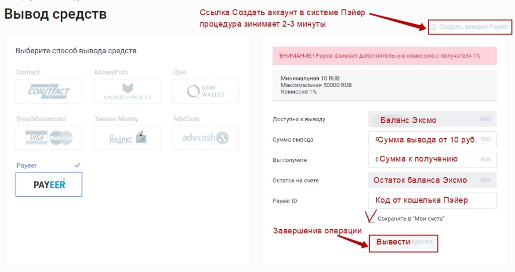 Как вывести деньги с exmo: 4 самых выгодных способа 2019!